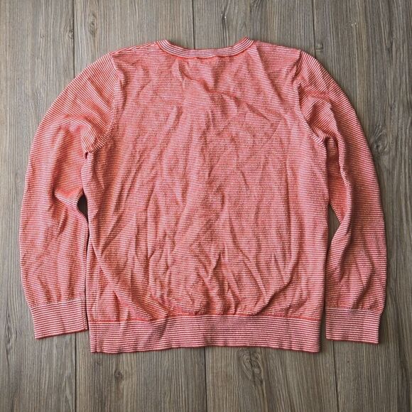 Talbots Orange and Silver Metallic Striped Cardigan - Picture 3 of 5